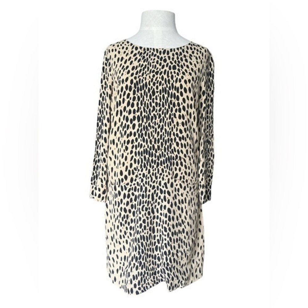 JCrew Leopard Print Long Sleeve Dress size 4.